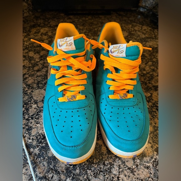 NIKE men’s size 13 2013/20124 AIR FORCE 1 LOWS Marbled Swoosh 488298 – 313 - Picture 3 of 16